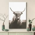 thumbnail image 3 of HFDF Canvas Print Wall Art Black & White Winter Forest Deer Animals Nature Photography Modern Art Farmhouse/Country Portrait Relax/Calm Decorative Chic for Living Room, , Office - 8x10inch Framed, 3 of 5