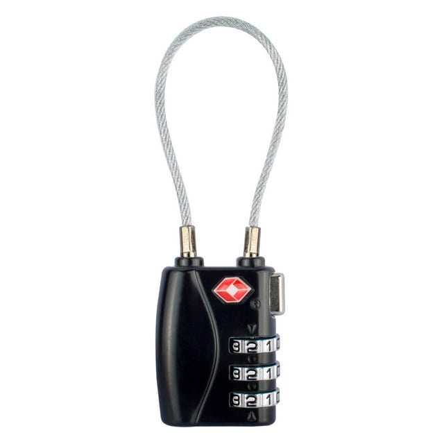 Under 10 Faucets Mini Approved Cable Luggage Lock 3 Digit Combination Password Lock Padlock 3 Digit Cable Lock for Travel Baggage Suitcase Gym Lockers