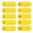 thumbnail image 1 of Raindrops 100pcs Yellow Numbered Plastic Key Tags For Identification Of Keys In Office, 1 of 7