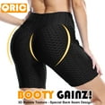 thumbnail image 4 of QRIC High Waist Tummy Control Biker Shorts Texutred Booty Workout Running Yoga Shorts With Pockets for Women, 4 of 6