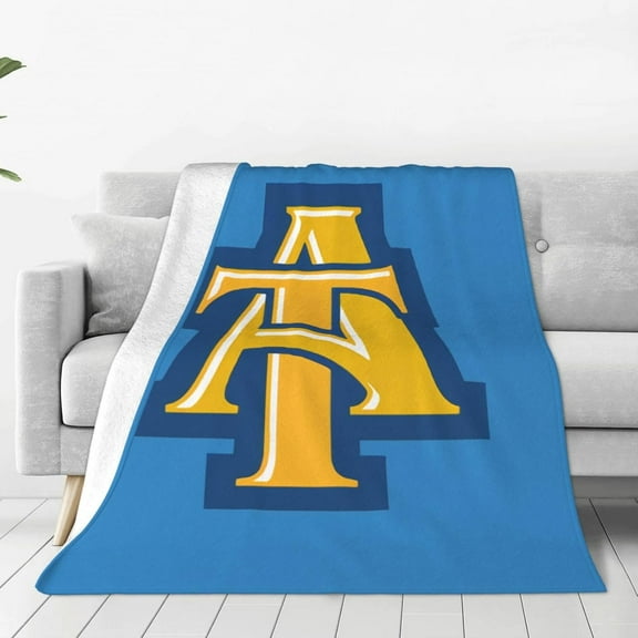 North Carolina A&T Aggies Blanket Large Luxury Fleece Soft Anti-Static Anti-Pilling Flannel Bed Blanket