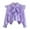 Purple, variant on GigrtiJin Toddler Girls Cotton Shirt Solid Color Mesh Lace Puff Long Sleeve V Neck Ties Front Tops Trendy Cute Blouse 3-14 Years
