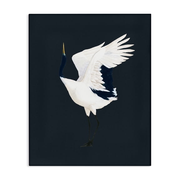 Stupell Industries Transitional Crane Bird Facing Left Canvas Art, 16 x 20, by Grace Popp