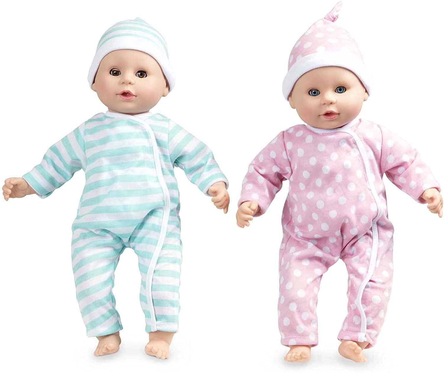 Melissa & Doug Mine to Love Twins Luke & Lucy Baby Dolls photo 8