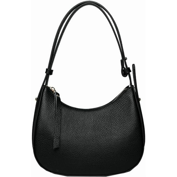Genuine Leather Shoulder Crossbody Bag for Women Crescent Tote Purse Small Handbag Ladies Satchels with Adjustable Strap
