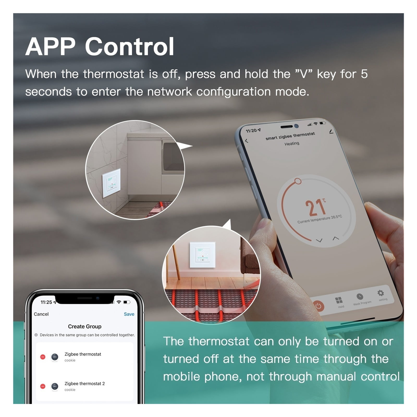 Touch Screen Thermostat For Electric Floor Heating Water Boiler ,Temperature Remote Controller Home ,Temperature calibrating