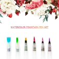 thumbnail image 3 of 6PCS Water Coloring Pen with Point Tip or Flat Tip Brush Water Soluble Colored Pens, 3 of 8