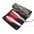 thumbnail image 3 of Hair Tool Organizer Bag with Heat Resistant Mat Removable Travel Storage Case for Hot Air Brushes Curling Irons Pale Pink Flowers, 3 of 8