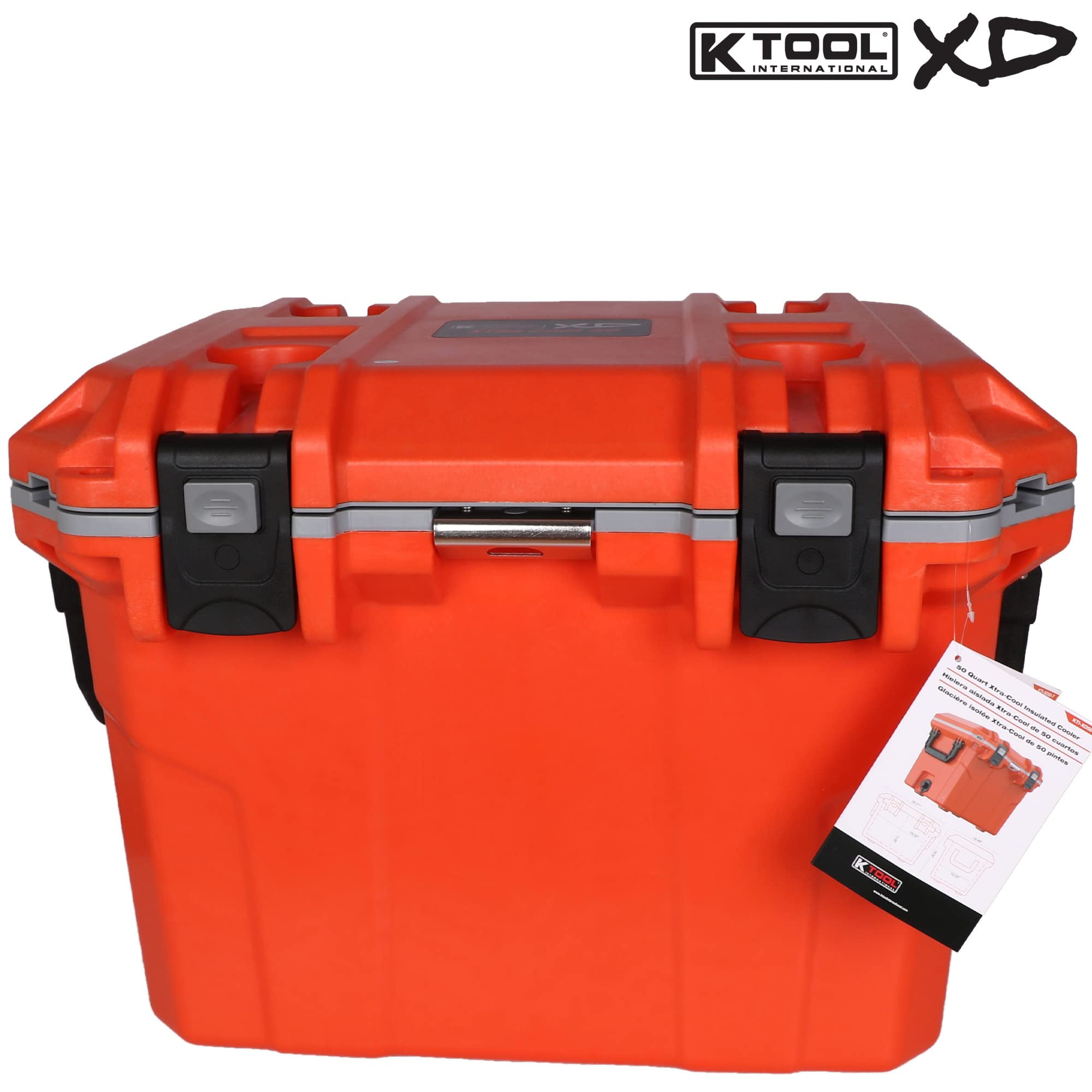 K Tool International XD50-T Xtra-Cool Insulated Cooler, 50 Quart