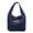 Deep Blue, variant on Lightweight Denim Drawstring Bucket Bag for Women, Casual Shoulder Crossbody Purse with Fixed Length Strap, Main Compartment Only