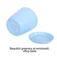 thumbnail image 3 of Home Garden Office Plastic Stripe Pattern Plant Planter Container Flower Pot, 3 of 7