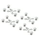 thumbnail image 5 of Ranuras para tarjetas duraderas y desmontables para jeans, reutilizables y elegantes, juego de botones de perla pequeños y elegantes de 16 piezas en color blanco, 5 of 8