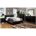 thumbnail image 4 of FOA Ramone 4pc Espresso Faux Leather Bed Set - Twin+Nightstand+Dresser+Mirror, 4 of 4