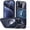 B-Clear Dark Blue, variant on General for iPhone 14 Pro Case, Compatible with MagSafe, Built-in Stash Stand Clear Phone Case for iPhone 14 Pro, Military-Grade Protection, Magnetic Phone Case, Classic Series,Clear