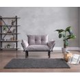 thumbnail image 2 of Futon Sofa Bed, Lounge Memory Foam Sleeper Couch for Living Room, Convertible Modern Chenille Sofa for Compact Living Spaces, 49" W (Gray), 2 of 7