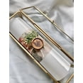thumbnail image 3 of Vintage Glass Display Box with Brass Coating Frame for Wedding Card, Birthday, Festival Invitations, Clear Glass Box for Home Décor, Jewelry Box, 3 of 4