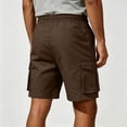 thumbnail image 6 of Sheghy Cargo Shorts for Men 100%Cotton Men Casual Fashion Solid Color Pocket Drawstring Elastic Waistband Cargo Shorts, 6 of 6
