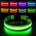 thumbnail image 1 of Light Up Dog Collar, Dog Lights for Night Walking USB Rechargeable Waterproof 7 Colors LED Dog Collar Adjustable for Small Medium Large Dogs Glow in t, 1 of 4