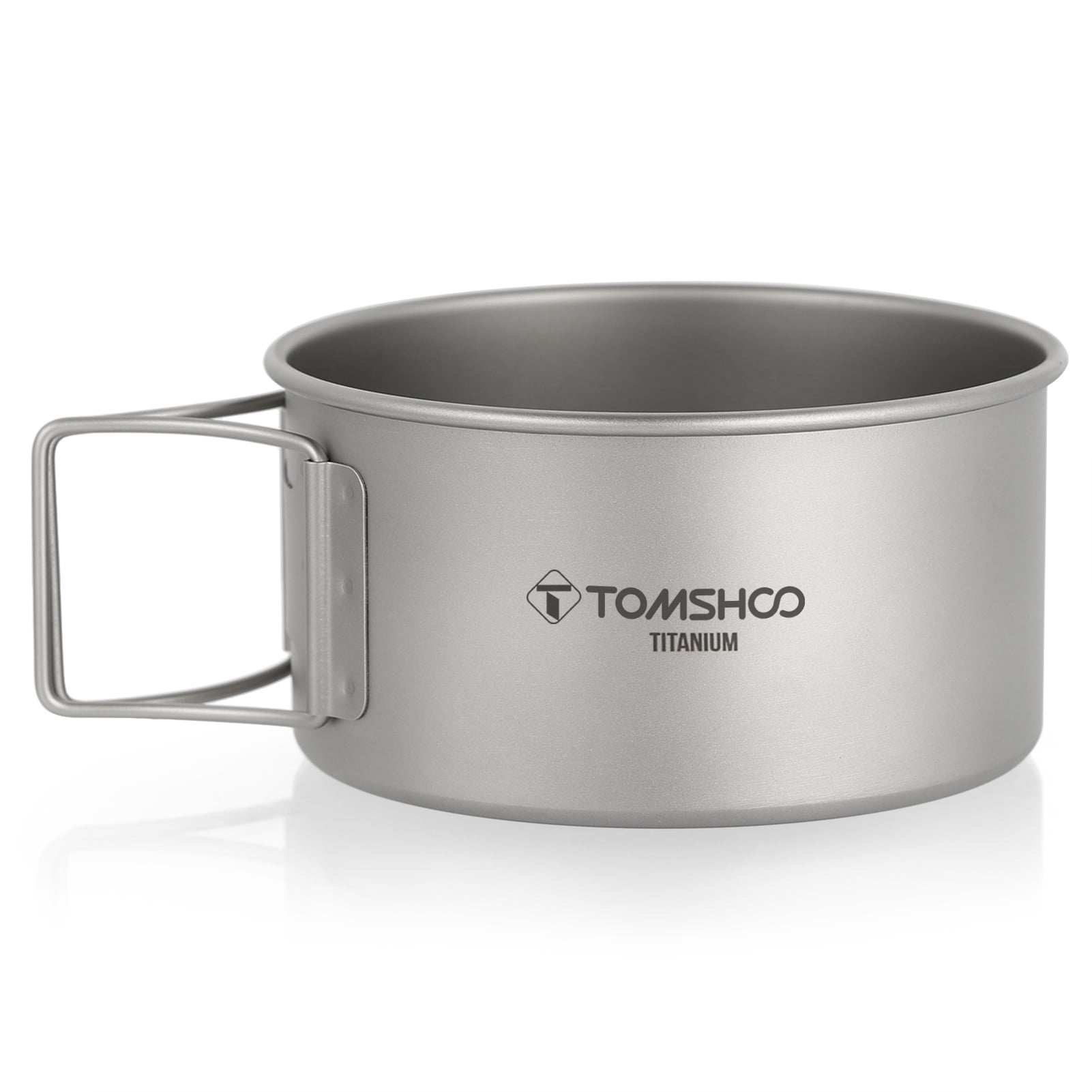 Boundless Voyage Ti1587B Ensemble De Casseroles En Titane Avec Poignée Pliable Pour Camping, Soupe, Bol à Frire, Kit De Randonnée, Pique-nique, Randonnée, Ustensiles De Cuisine 500 Ml + 900 Ml + 1080