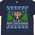 thumbnail image 4 of Inktastic Happy Chrismukkah Sweater Style with Menorah and Trees Boys or Girls Toddler T-Shirt, 4 of 5