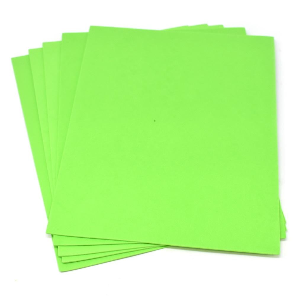 Plain EVA Foam Sheets, 9Inch x 12Inch, 5Piece, Neon Green