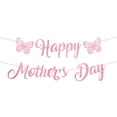thumbnail image 2 of Glitter Happy Mother's Day Banner, Pre Strung Hanging Cardboard Letter Garland Sign DecorationforMom Decorations, Spring Family Gathering And First Mother's Day, Glitter Cardboard Banner 2 Meters, 2 of 5