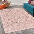 thumbnail image 2 of Vintage Decorative Rug, Nostalgic Oriental Look Floral Baroque Details and Ornaments Bohemian, Quality Carpet for Bedroom Dorm and Living Room, 6 Sizes, Rose and Dark Brown, by Ambesonne, 2 of 4
