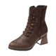 thumbnail image 2 of Botas de algodón de tacón medio de terciopelo para mujer Botas de cuero de tubo medio con punta estrecha Botas de moda Zapatos Wmkox8yii  sdhk72, 2 of 5