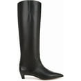 thumbnail image 2 of Franco Sarto Women's Martin Pointed Toe Knee High Boot Black Leather 11M, 2 of 5