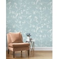 thumbnail image 2 of NextWall Blue Skies Songbird Chinoiserie Peel and Stick Wallpaper, 2 of 7