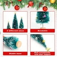 thumbnail image 4 of 9PCS Bottle Brush Trees with Topper Ornaments, Mini Christmas Trees Sisal Snow Frost Trees with Wood Base for Christmas DIY Decoration Table Top Decoration Diorama Tree Models, 4 of 6