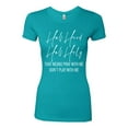 thumbnail image 2 of Half Hood Half Holy Pray With Me Womens Slim Fit Junior Tee, Tahiti Blue, Large, 2 of 3