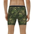 thumbnail image 2 of Men's Boxer Briefs, Green Camouflage Skull Soft and Breathable Mens Underwear Boxer Briefs With Widen Waist, 2 of 5