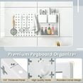 thumbnail image 4 of Topcobe Pegboard Combination Kit Combination Wall Organizer with Magnets and Hooks, Multifunctional Storage Shelves, White, 4 of 8