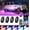 RGB 4 Pods, variant on 4 Pods Rock Lights with Dual Zone , Multicolor Underglow Lights Kit for ATV UTV Golf Cart RZR SXS, Neon Underbody Light with App Remote Control Flashing Music Sync 12V