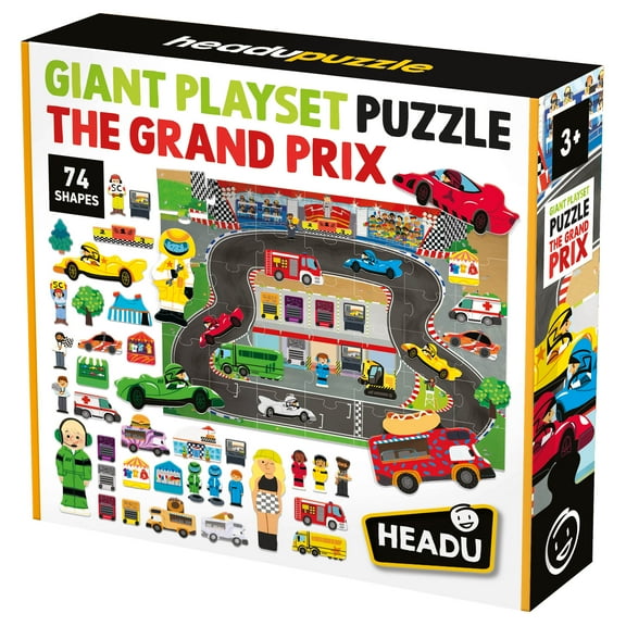 Headu Giant Playset Puzzle The Gran Prix Educational Toys for ages 3-99 Years Old