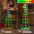 thumbnail image 5 of 7-ft Smart Christmas Cone Tree Star String Lights USB-powered Programmable Multicolor 100 Vibrant RGB Changing LED 2025 NEW, 5 of 7