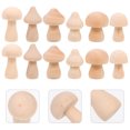 thumbnail image 3 of Frcolor Mushroom Wooden Mushrooms Peg Wood Dolls Unfinished Doll Crafts Mini Garden Fairy Unpainted Figures Shapes Head Plain, 3 of 7