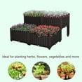 thumbnail image 4 of Outsunny 4-piece Elevated Flower Bed Plastic Brown Planter Box with Legs for Small Spaces, 4 of 10