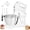 White, variant on Vikaluz 2 in 1 Stand Mixer 3.2 QT 5-Speed Tilt-Head with Dough Hooks Hand-Held Converter Black White