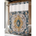 thumbnail image 4 of Boho Tribes No Hook Shower Curtain Waterproof, Bathroom Curtains with Snap in Liners and See Through Top Window, Vintage Southwest Tribal Modern Art Hotel Style Bathtub Curtains Shower 60"Wx72"L, 4 of 8