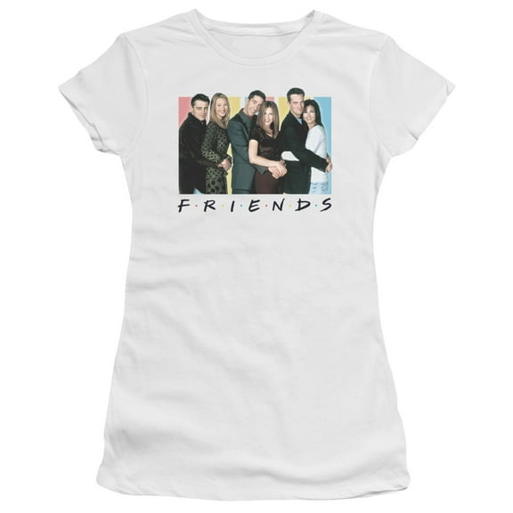Friends Cast Logo S/S Junior Women's T-Shirt Sheer White