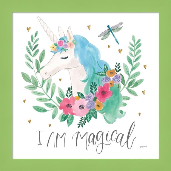Great Art Now Magical Friends IV Dragonfly by Jenaya Jackson, Framed Wall Art, 14W x 14H