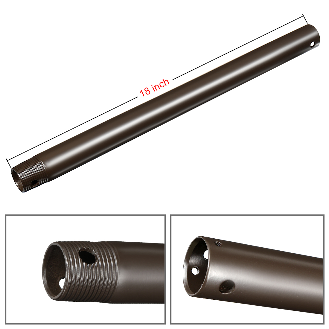 3 Pcs 18" x 3/4" NPT Steel Pendant Extended Rod Extension Downrod New Bronze Walmart Canada