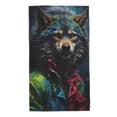 thumbnail image 1 of Fotbe Vintage Wolf Warrior Toalla Premium con Patrón, Toalla de Microfibra de Secado Rápido, Ligera y Altamente Absorbente (27.5x16in), Ideal para Uso Diario, 1 of 6