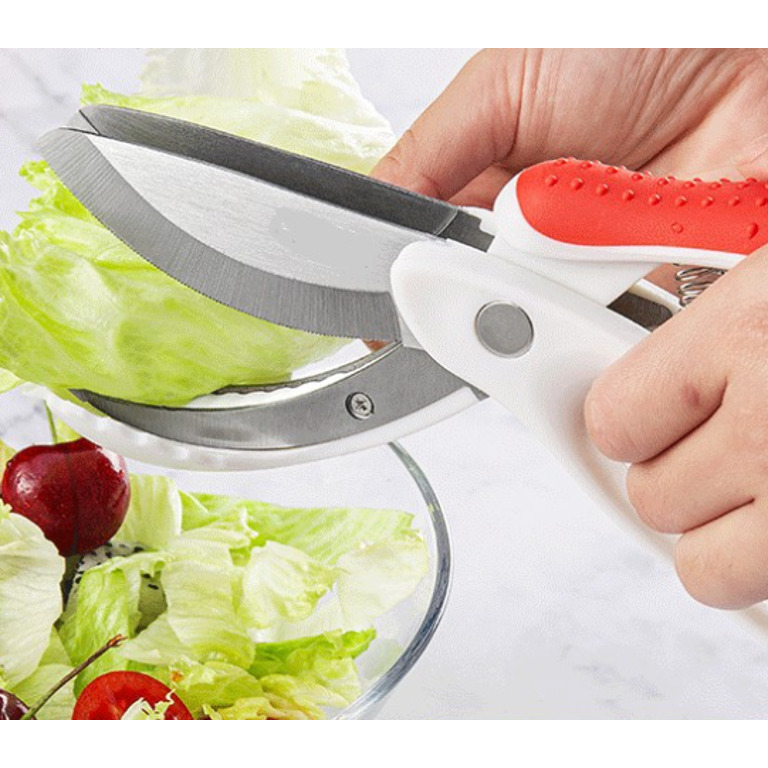 Klzo 9 inch Kitchen Salad Cutting Vegetable Salad Cutting Double Blade Sawtooth Complementary Food Cutting Kitchen Tools Cutting Kitchen Vegetable