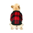 thumbnail image 3 of Velvet Thick Plaid Pet Clothes, Dog Winter Clothes Dog Vest for Winter Warm Soft Sweater for Small Medium Dog Cat Puppy, 3 of 9