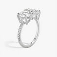 thumbnail image 2 of Amor Jewel 1.7 Ct Oval Cut Lab Created Diamond Two Stone Ring - 14K White Gold Plated Women's Ring - Wedding Ring - Solitaire with Accents Women's Ring - Wedding Proposal Rings for Sister, 2 of 2