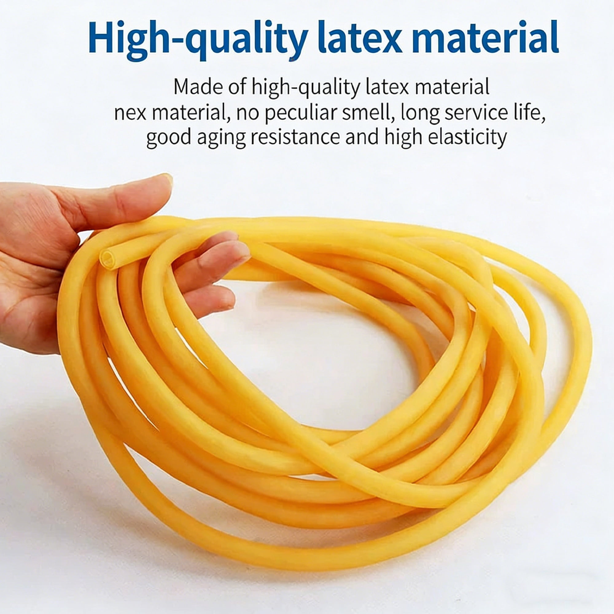 Black Natural Latex Rubber Tubing,Bexikou 1/4" (6mm) ID x 3/8" (9mm) OD Highly Elastic Band Tubes,16.4ft Length Latex Hose Tube for Home/Laboratory/Sporting