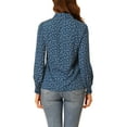 thumbnail image 3 of Allegra K Women's Relax Long Sleeve Button Up Floral Shirts, 3 of 6